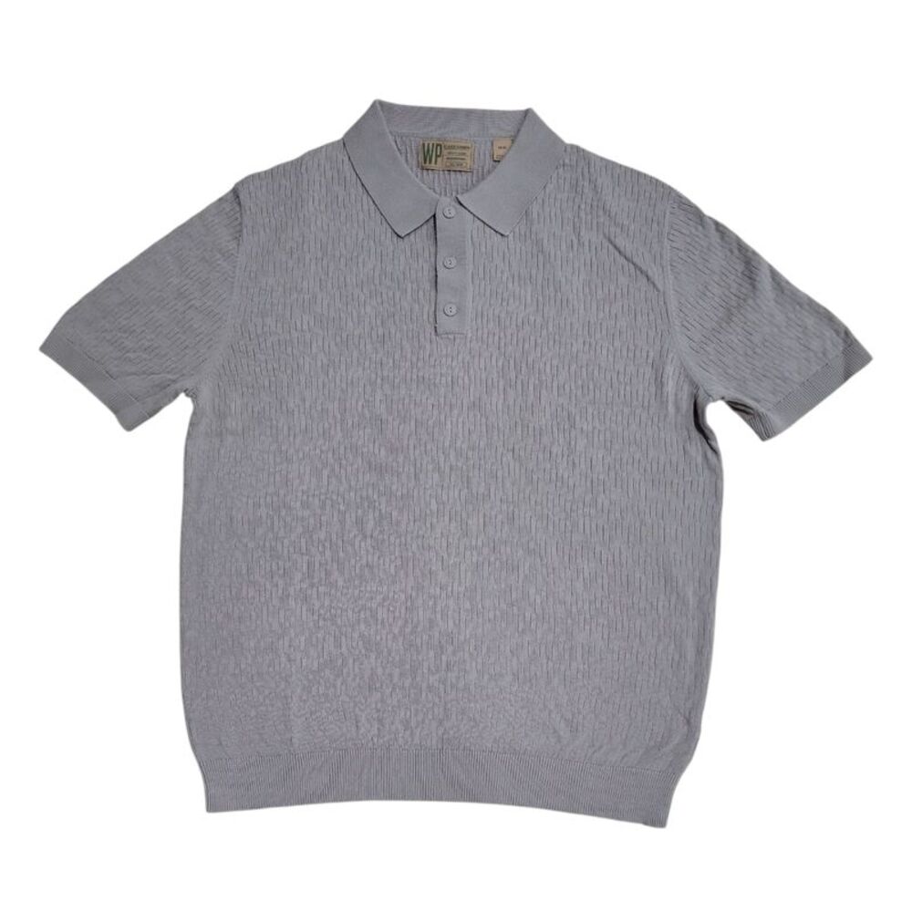 WP Weatherproof Men's Staggered Rib Short Sleeve Polo - Khaki